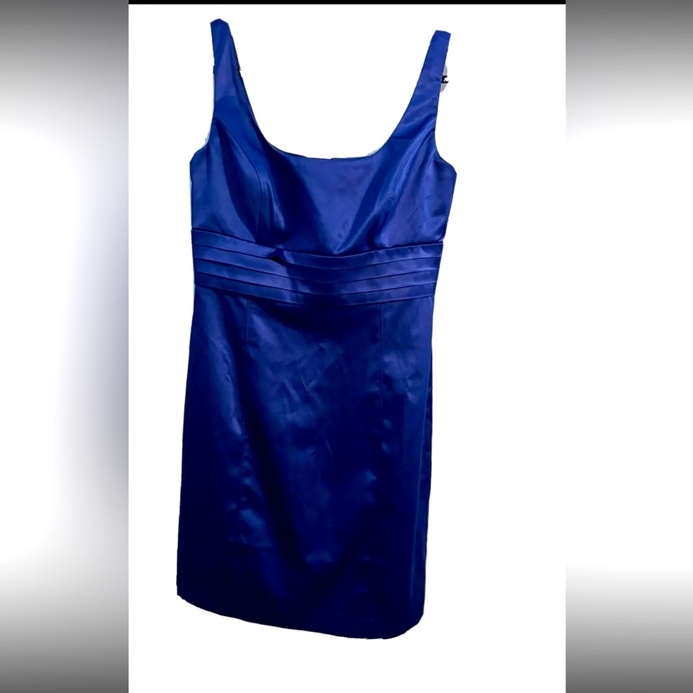 Chaps Cape Grace dazling blue sleeveless womes nwt size 12  satin formal dress